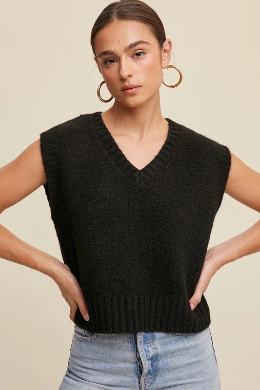 Where It Ends Vest - Black